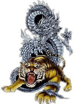 Product picture Tribal tatoo - White tiger dragon tatoo - Beautiful tribal tattoos